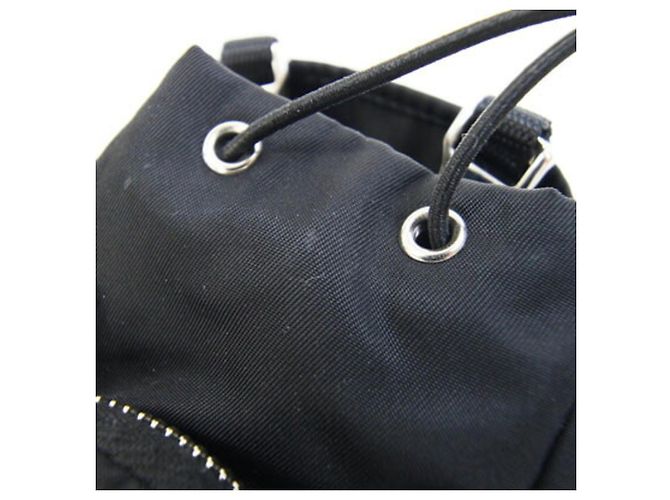 Charm per borsa Prada in nylon e pelle nera Nero - vista 6