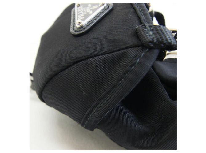 Charm per borsa Prada in nylon e pelle nera Nero - vista 7