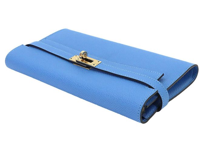 Hermès Hermes Kelly Long Geldbörse in Blue Paradise Blau - Ansicht 5