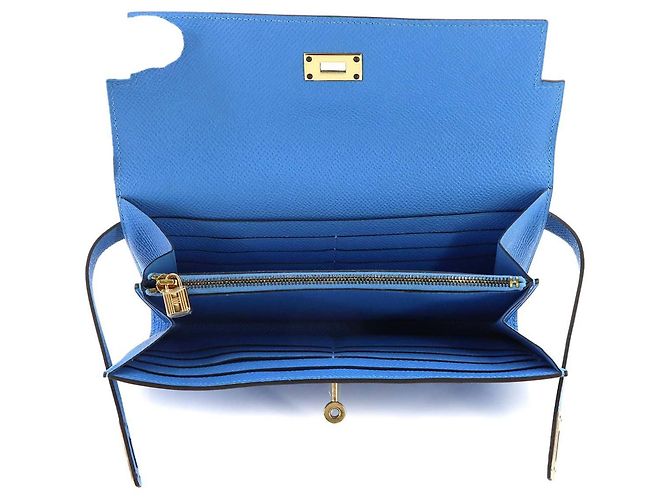 Hermès Hermes Kelly Long Geldbörse in Blue Paradise Blau - Ansicht 6