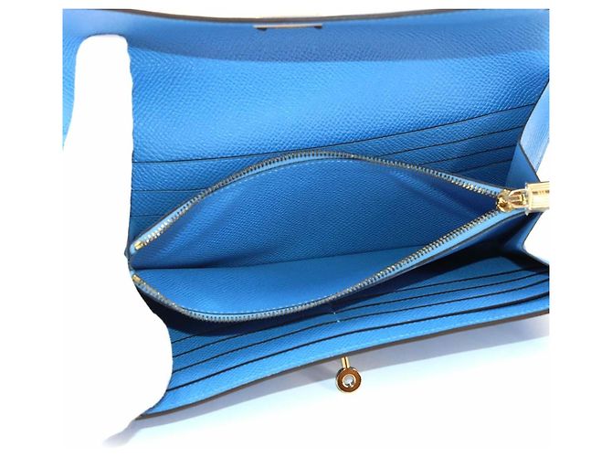 Hermès Hermes Kelly Long Geldbörse in Blue Paradise Blau - Ansicht 7