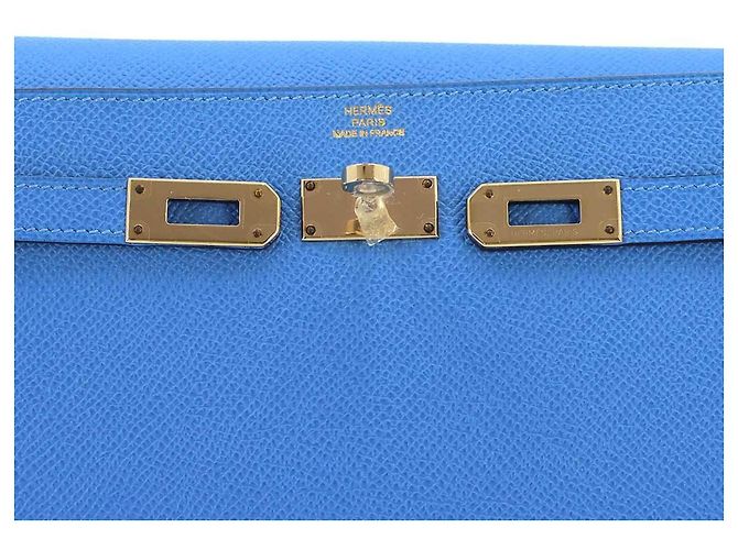 Hermès Hermes Kelly Long Geldbörse in Blue Paradise Blau - Ansicht 8