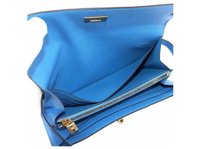Hermès Hermes Kelly Long Geldbörse in Blue Paradise Blau - Ansicht 9