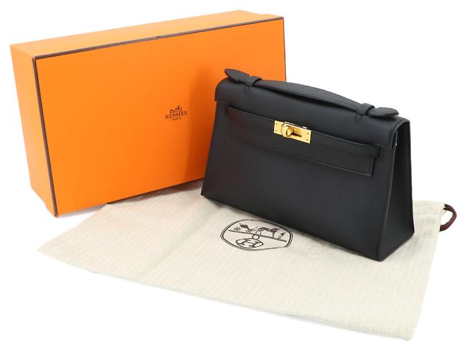 Hermès Borsa Hermes Pochette Kelly Swift Black Nero - vista 2