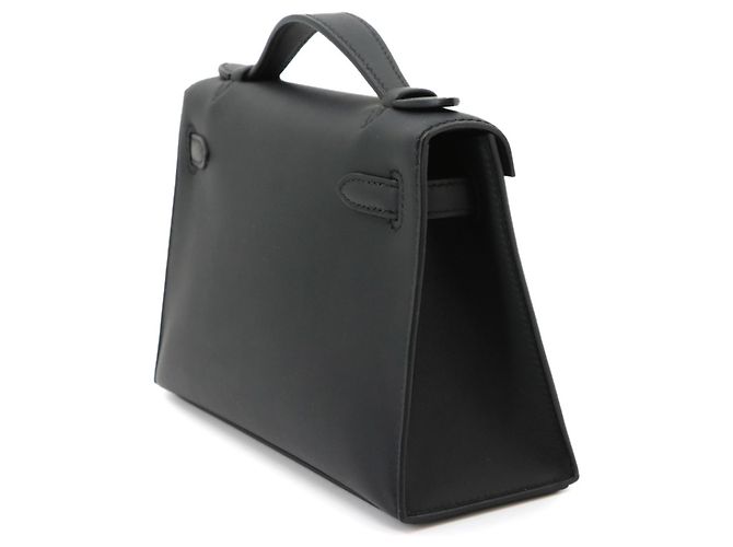 Hermès Borsa Hermes Pochette Kelly Swift Black Nero - vista 4