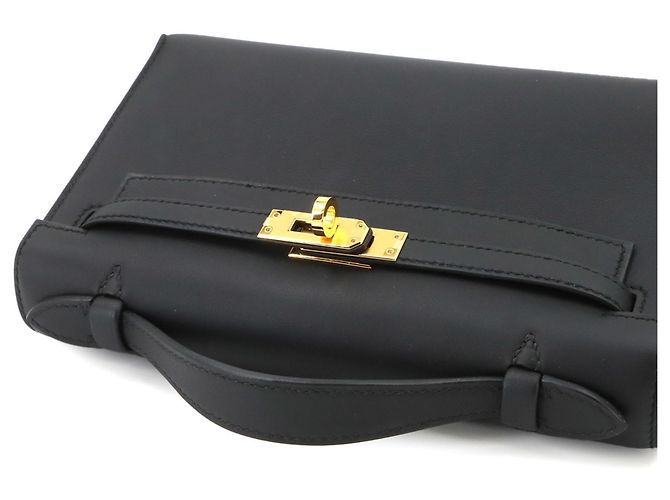 Hermès Borsa Hermes Pochette Kelly Swift Black Nero - vista 6
