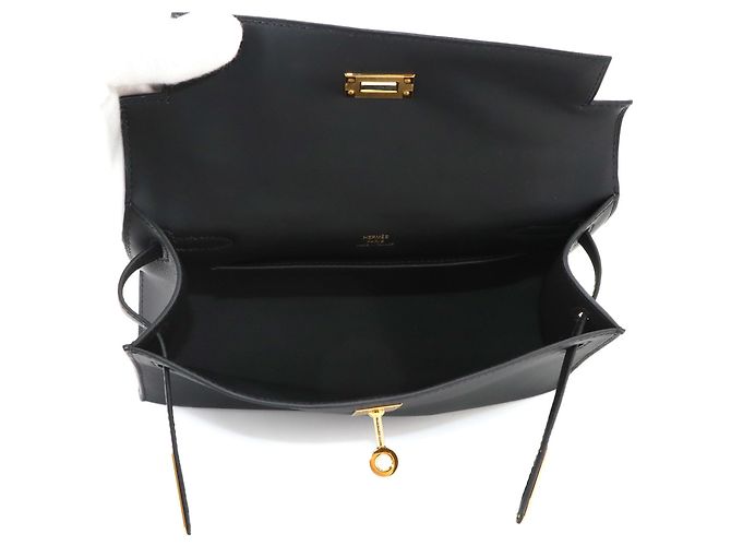 Hermès Borsa Hermes Pochette Kelly Swift Black Nero - vista 7