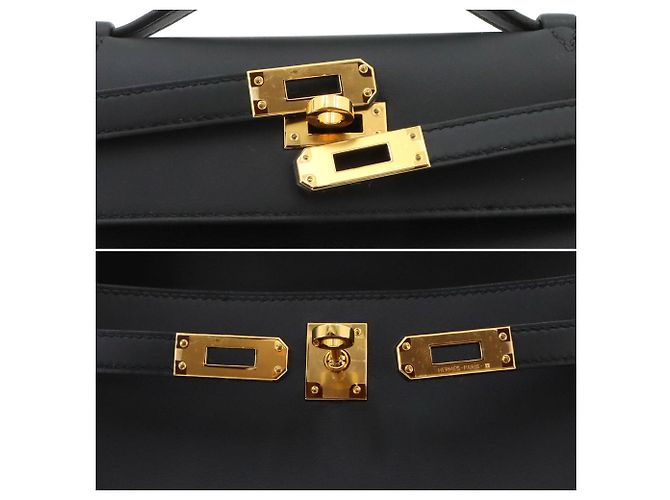 Hermès Borsa Hermes Pochette Kelly Swift Black Nero - vista 9