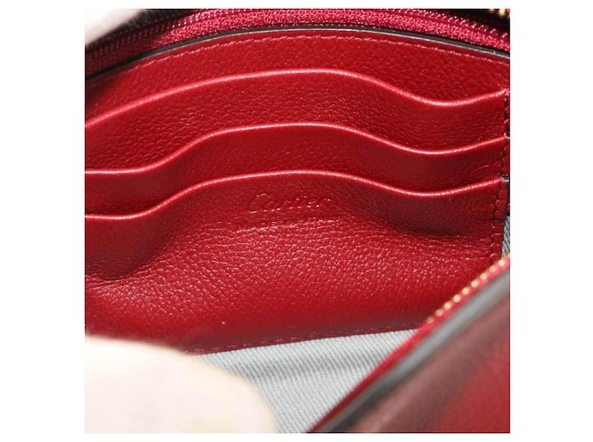 Borsa a mano Cartier C de Clutch Bordò - vista 7