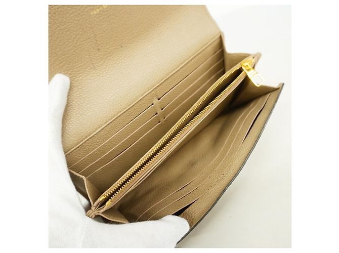 Portafoglio lungo Louis Vuitton Monogram Empreinte Bicolor Beige - vista 3
