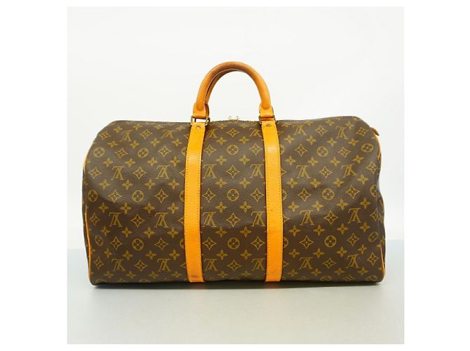 Louis Vuitton Boston Monogram Keepall 50 Marrone - vista 12