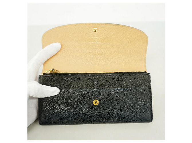 Louis Vuitton Monogram Empreinte Portefeuille Emilie Long Wallet Preto - vista 10