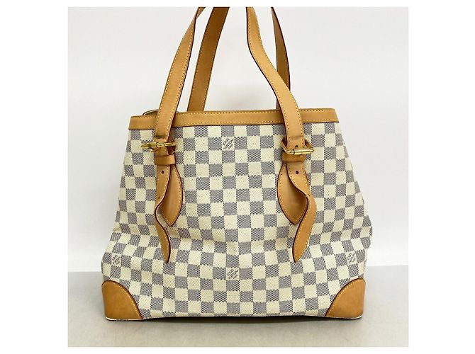 Borsa Tote Louis Vuitton Damier Azur Hampstead MM Bianco - vista 12