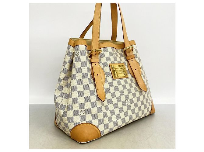 Borsa Tote Louis Vuitton Damier Azur Hampstead MM Bianco - vista 2