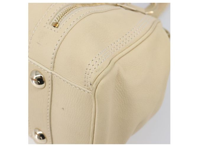 Céline Celine Vintage Kisslock Frame Leather Beige - vista 7