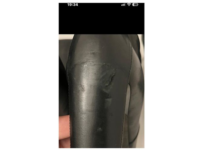 Triomphe Céline Botas altas de cuero negro - vista 8