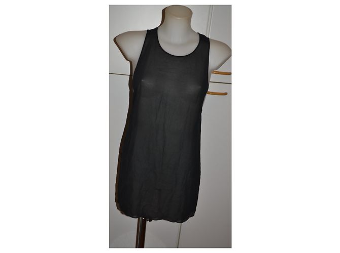 Gucci Top de seda negro sin mangas - vista 2