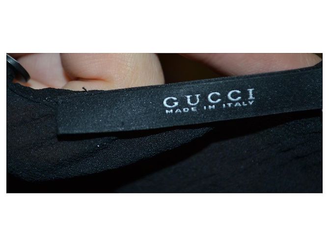 Gucci Top de seda negro sin mangas - vista 6