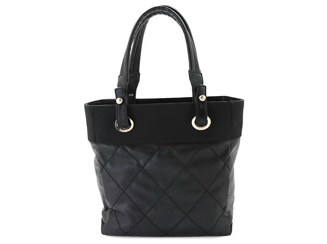 Timeless Borsa Chanel Paris Biarritz PM Tote Nero - vista 3