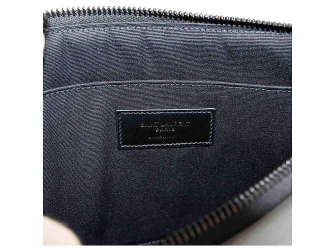 Autre Marque Borsa a pochette Saint Laurent in pelle nera Nero - vista 7