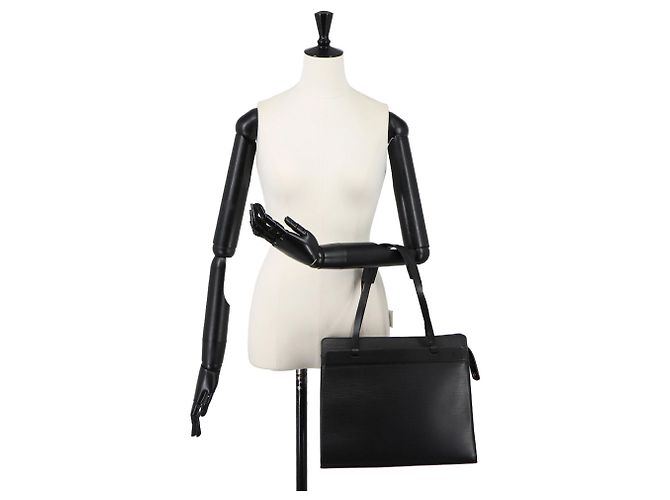 Louis Vuitton Croisette PM Epi Leather Tote Bag Black - view 10