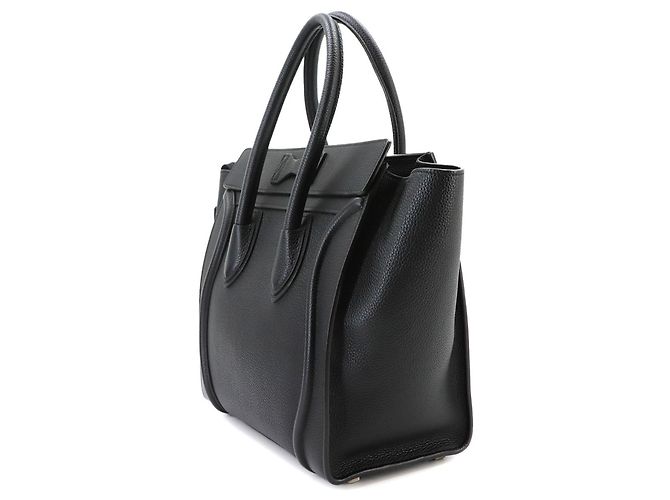Céline Borsa a mano Celine Luggage Micro Shopper Nero - vista 3