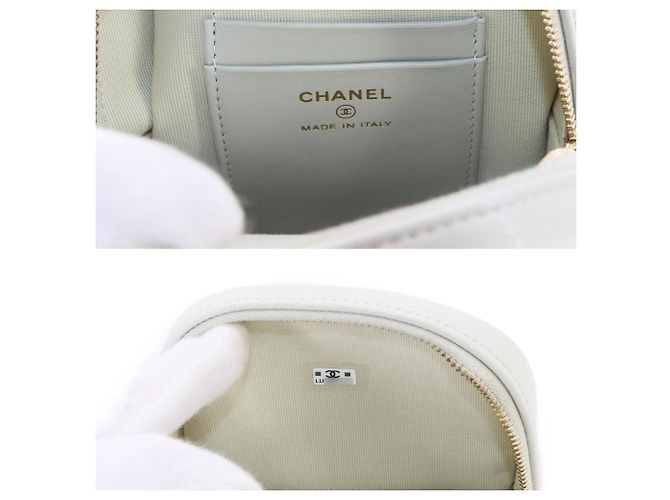 Mini mochila Chanel Matelasse con cadena Blanco - vista 7