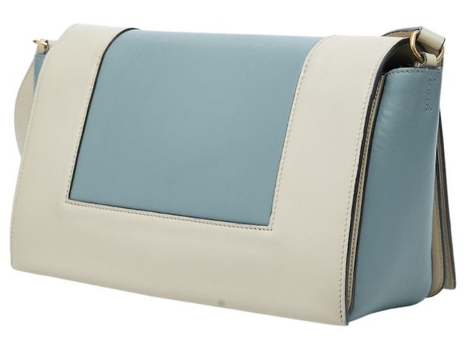 16 Céline Celine Frame Medium Schultertasche Blau Grau - Ansicht 2
