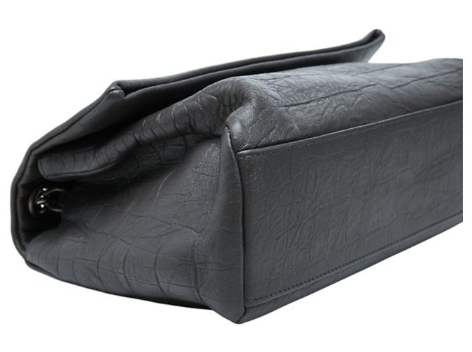 Autre Marque Borsa a tracolla Saint Laurent in pelle nera Nero - vista 5