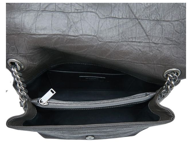 Autre Marque Borsa a tracolla Saint Laurent in pelle nera Nero - vista 6