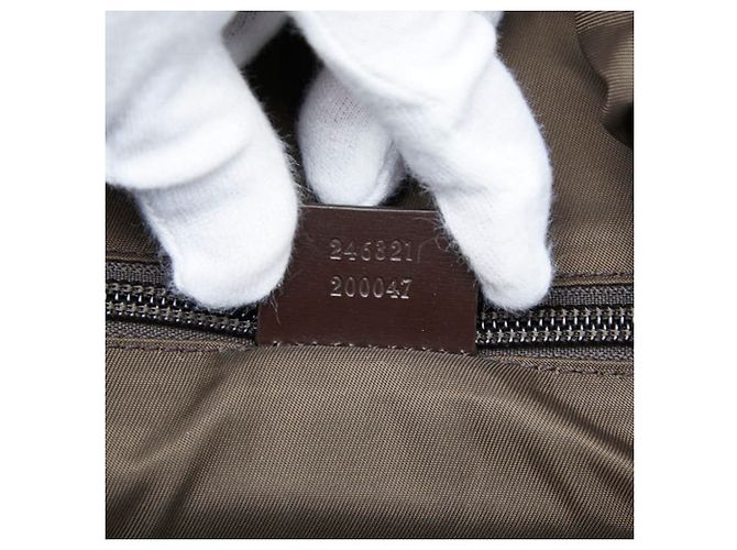 Gucci GG Supreme Interlocking G Rucksack Braun Beige - Ansicht 11