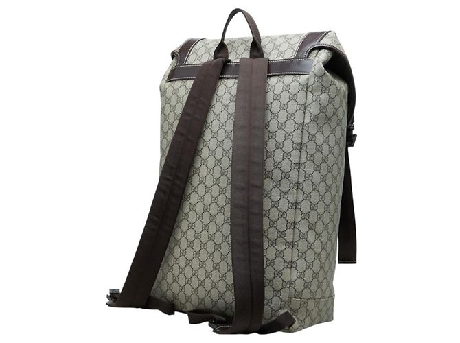 Gucci GG Supreme Interlocking G Rucksack Braun Beige - Ansicht 2