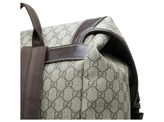 Gucci GG Supreme Interlocking G Rucksack Braun Beige - Ansicht 3