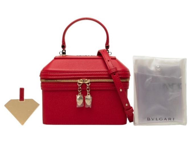 Bulgari Bvlgari Serpenti Schmuckkästchen aus rotem Leder - Ansicht 7