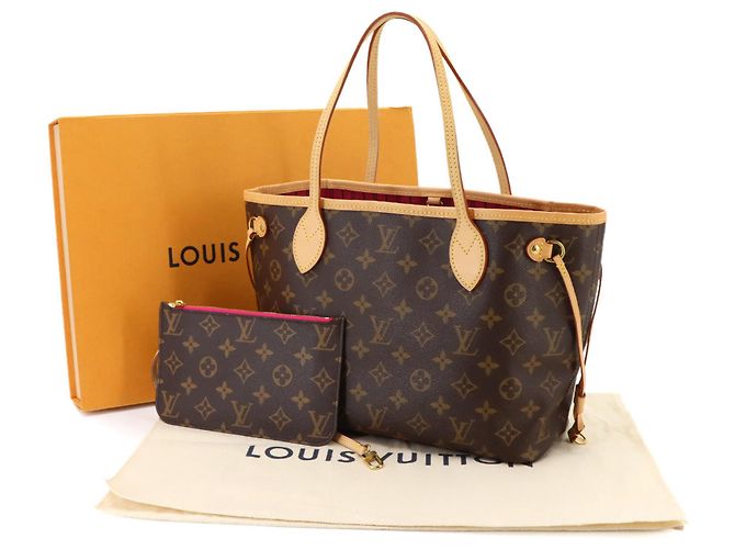Bolsa de mão Louis Vuitton Monogram Neverfull PM Marrom Rosa - vista 2