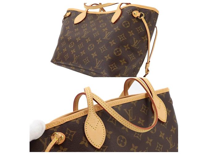 Bolsa de mão Louis Vuitton Monogram Neverfull PM Marrom Rosa - vista 9