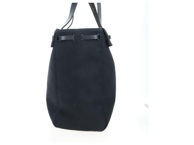 Hermès Herbag Cabas Toile and Leather MM Nero - vista 3