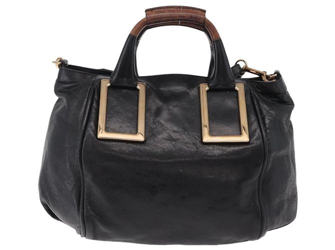 Chloé Ethel Borsa in pelle nera Nero - vista 2