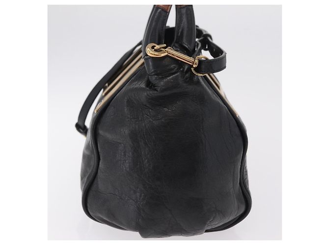 Chloé Ethel Borsa in pelle nera Nero - vista 4