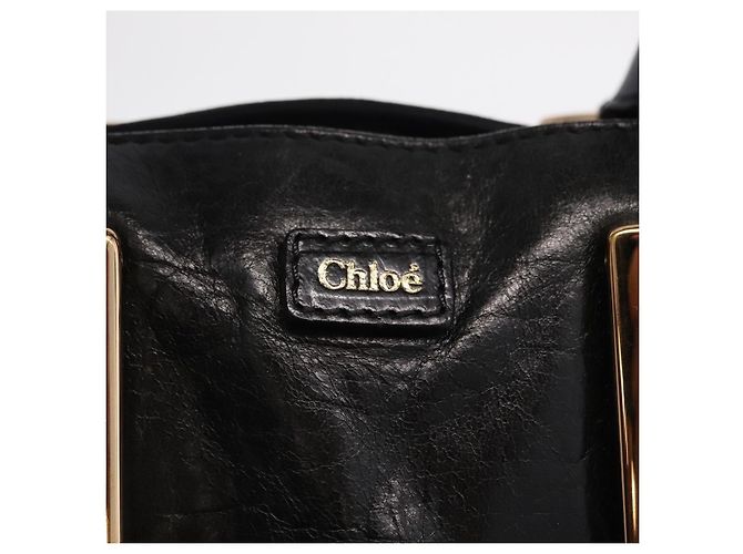 Chloé Ethel Borsa in pelle nera Nero - vista 6