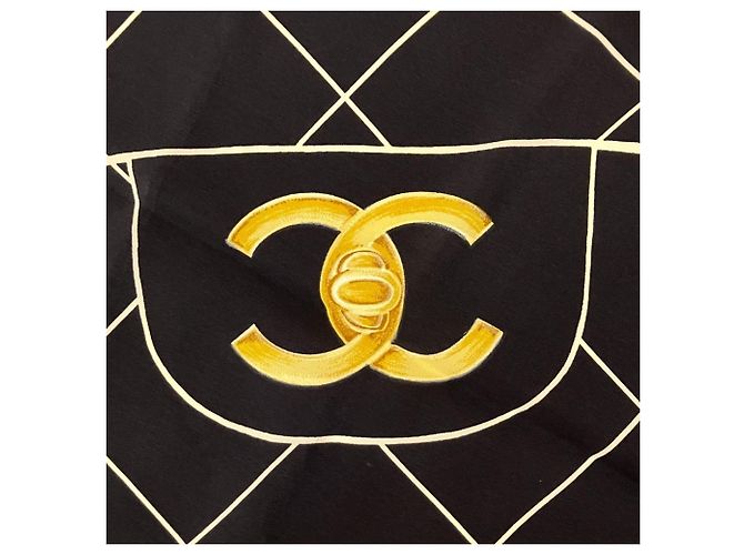 Chanel Seidentuch Matelassé Braun Orange - Ansicht 4