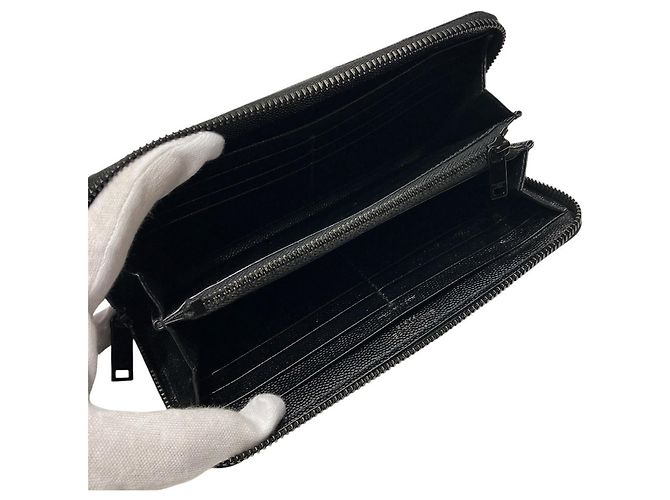 Autre Marque Cartera larga de piel Saint Laurent Negro - vista 3