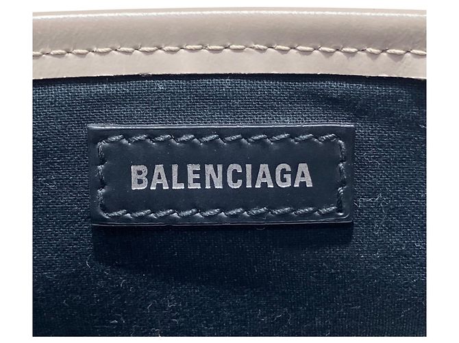Balenciaga Navy Cabas S Handbag Cream - view 4