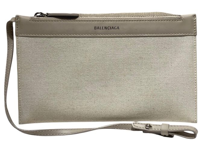 Balenciaga Navy Cabas S Handbag Cream - view 5