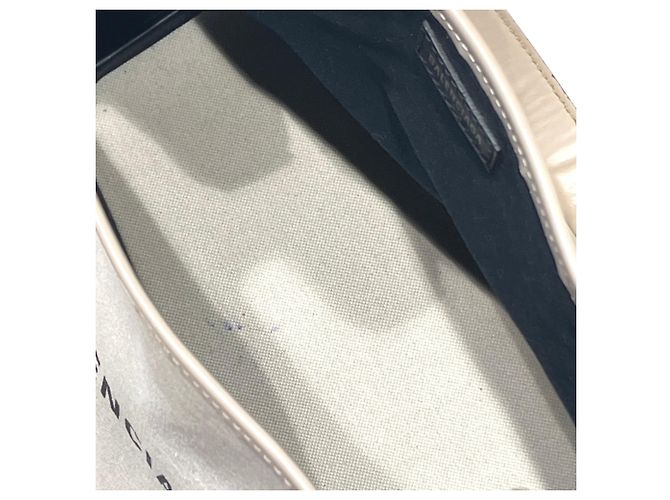 Balenciaga Navy Cabas S Handbag Cream - view 7