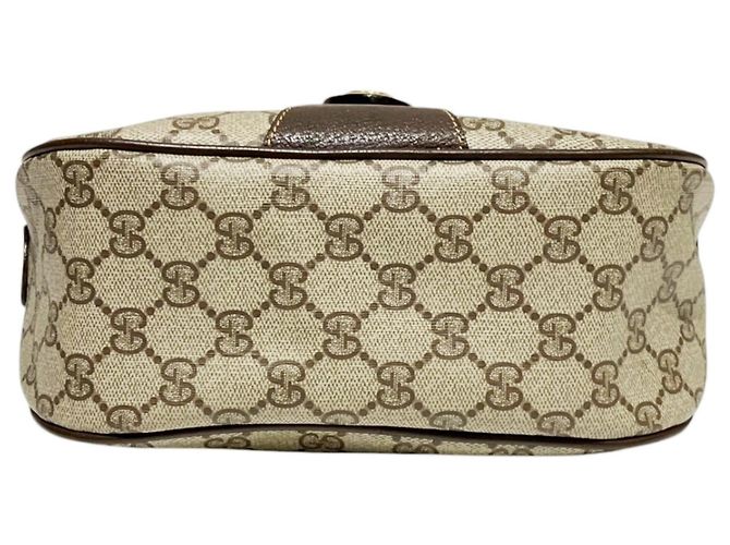 Borsa a tracolla Gucci in PVC beige - vista 3