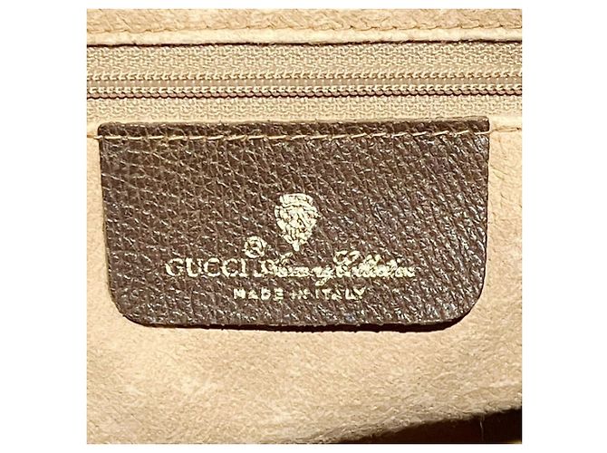 Borsa a tracolla Gucci in PVC beige - vista 4