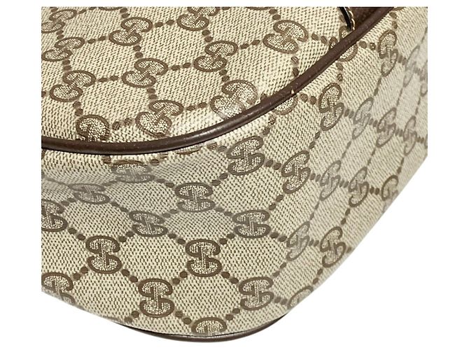 Borsa a tracolla Gucci in PVC beige - vista 8