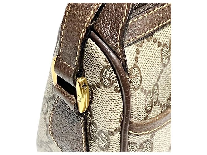 Borsa a tracolla Gucci in PVC beige - vista 9