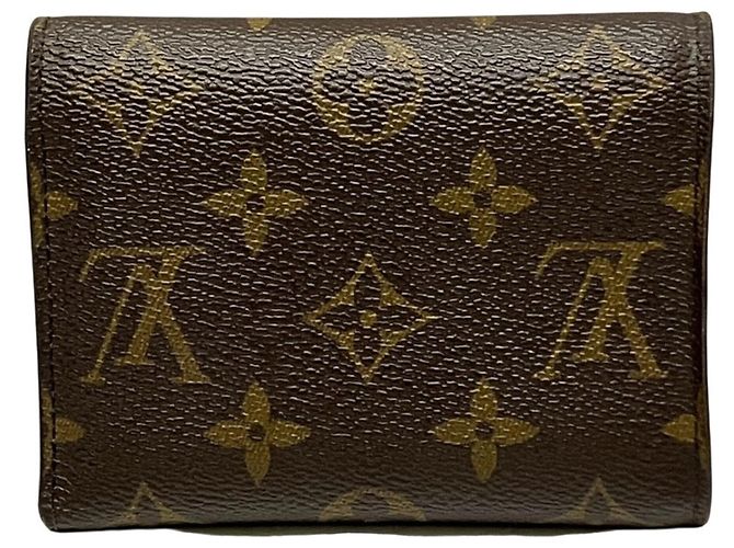 Louis Vuitton Portefeuille Victorine Tri-fold Wallet Marrone Monogramma - vista 2